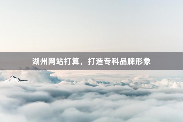 湖州网站打算，打造专科品牌形象